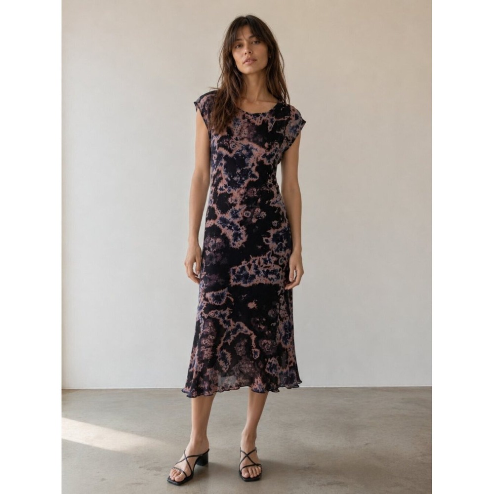 LACAUSA Tie Dye Midi Dress